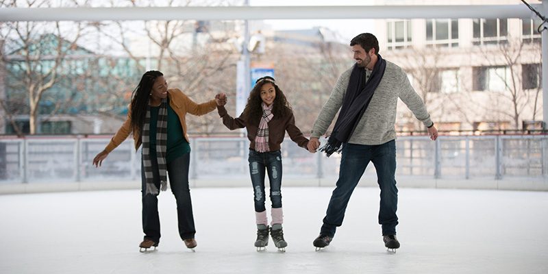 Ice Skating Family at Crown Center