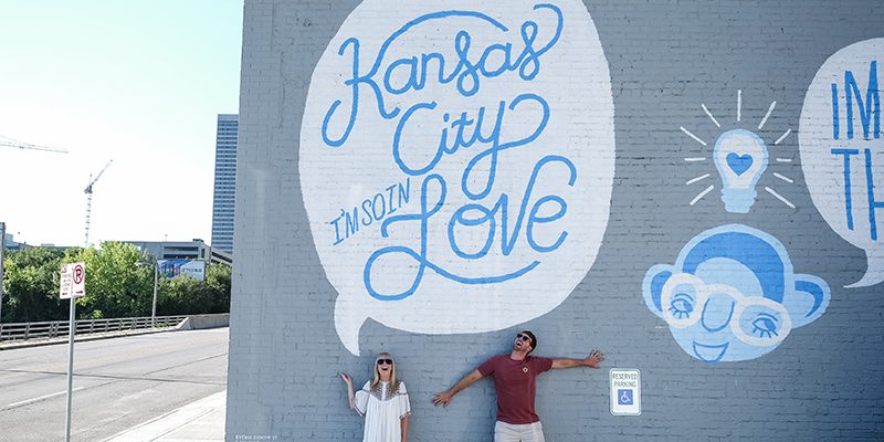 Kansas City Love Mural | Traveling Newlyweds