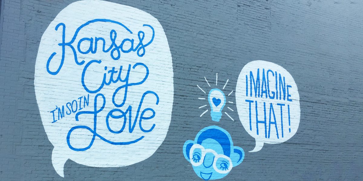 Kansas City I'm So In Love mural by Ruthie Ozonoff
