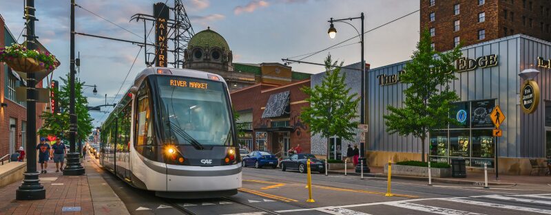 KC Streetcar in Downtown Kansas City