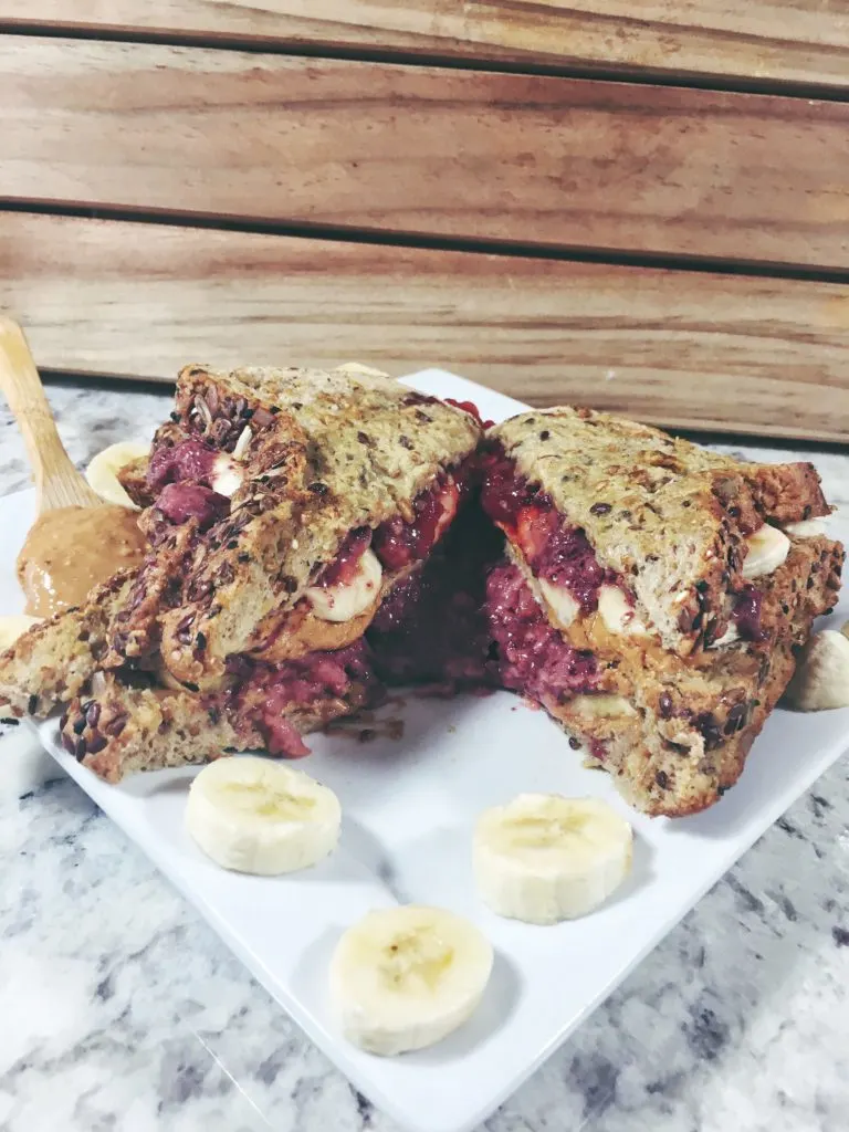 Vegan Peanut Butter, Jam, and Banana French Toast Sandwich | The Vegan Abroad