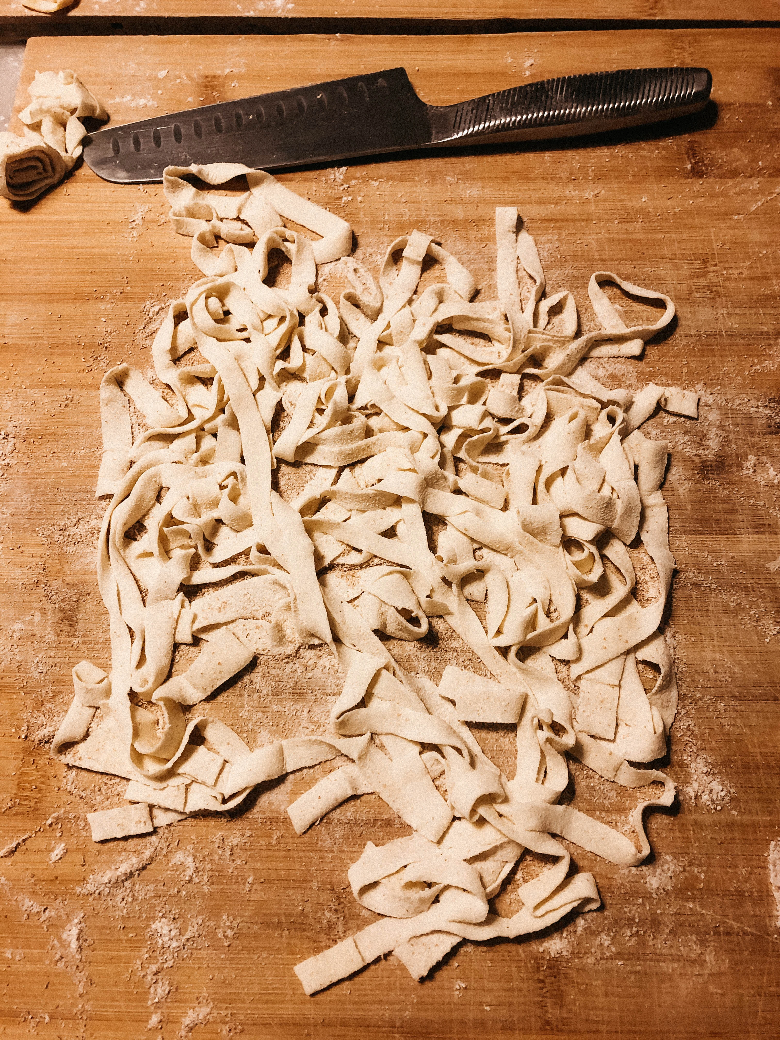 Fettuccine without eggs Vegan Pasta Making Class in Rome Italy