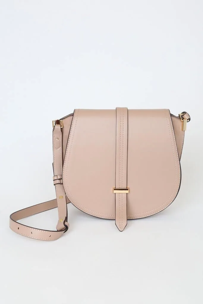 Lulus Heading Out Later Taupe Saddle Bag Purse