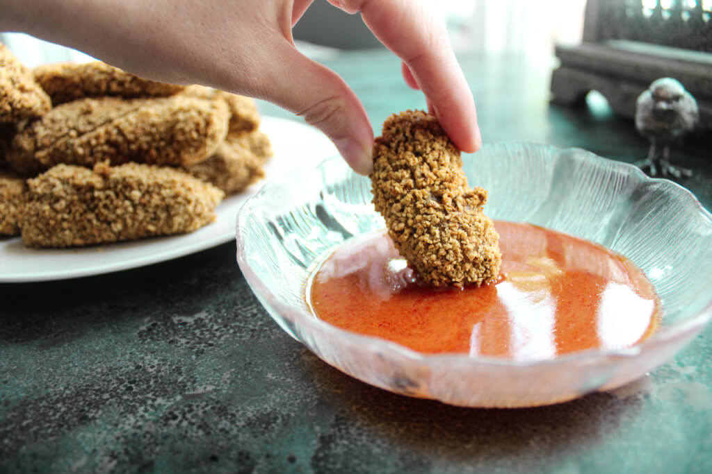 Spicy Vegan Chicken Nuggets