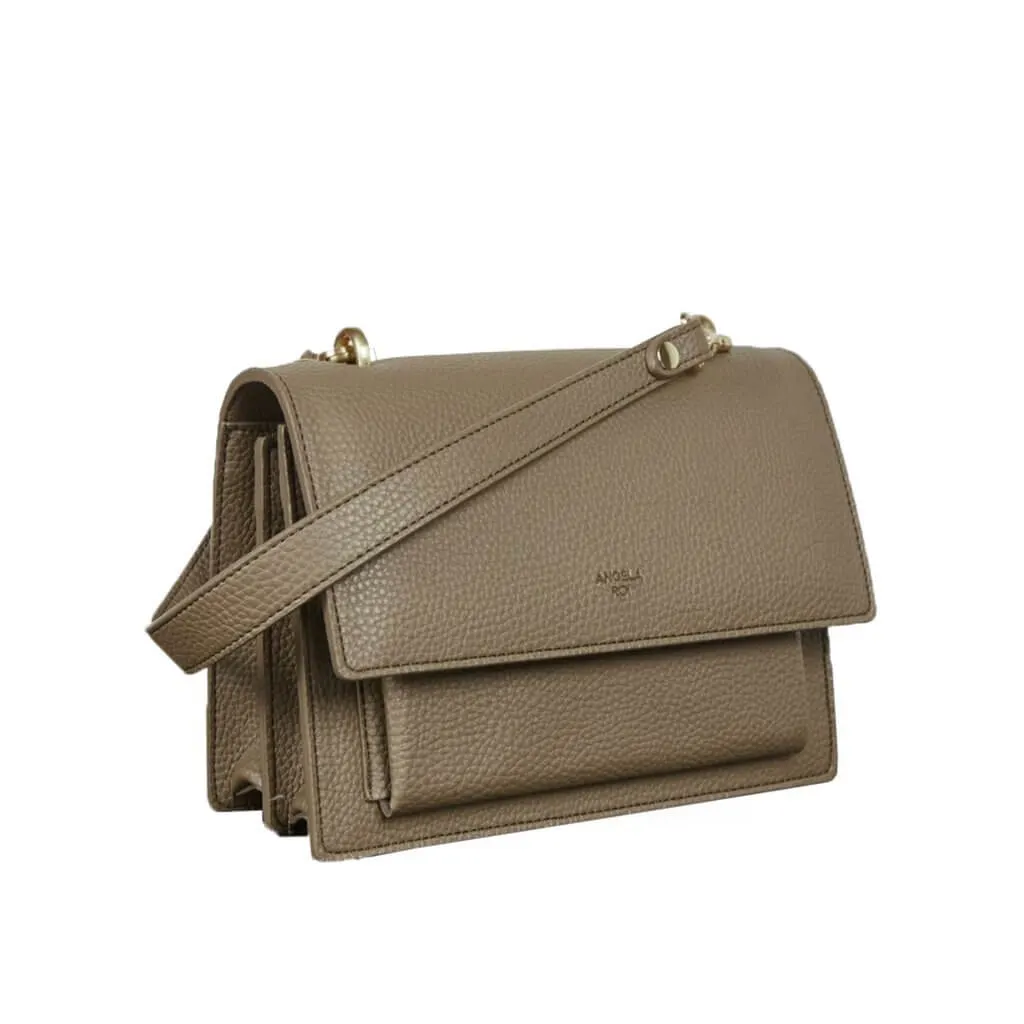 Vegan Bags for Fall (Angela Roi Eloise Satchel in Ash Brown)