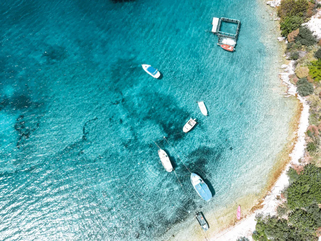 Porto Palermo beach in Himare, Albania