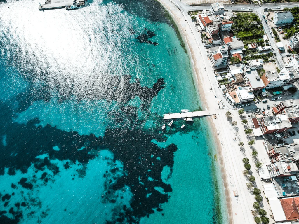 Spile Beach in Himare, Albania