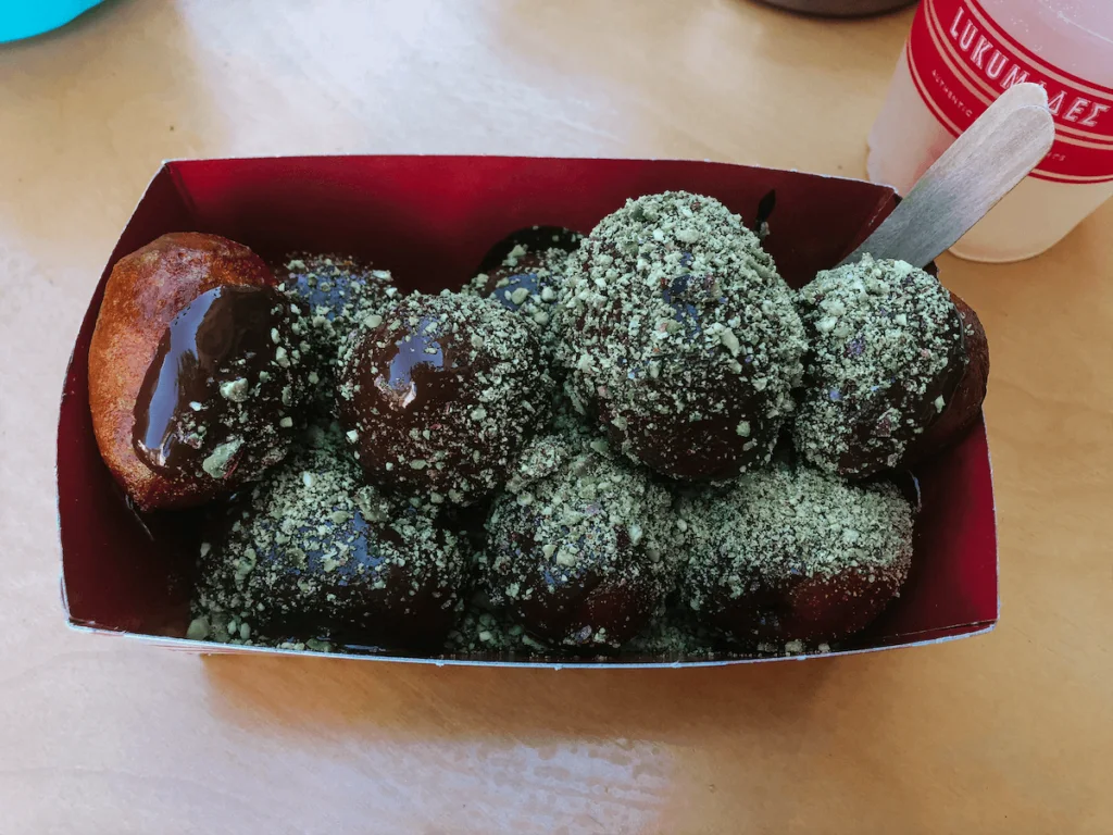 Vegan chocolate loukoumades from Lukumades