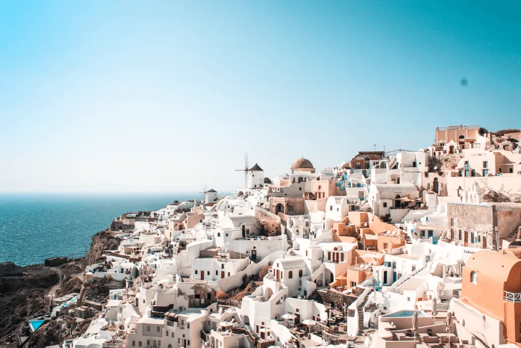 cliffside of santorini greece