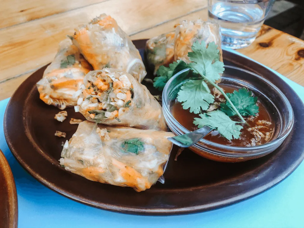 Tamarind Thai Kitchen's raw vegan spring rolls