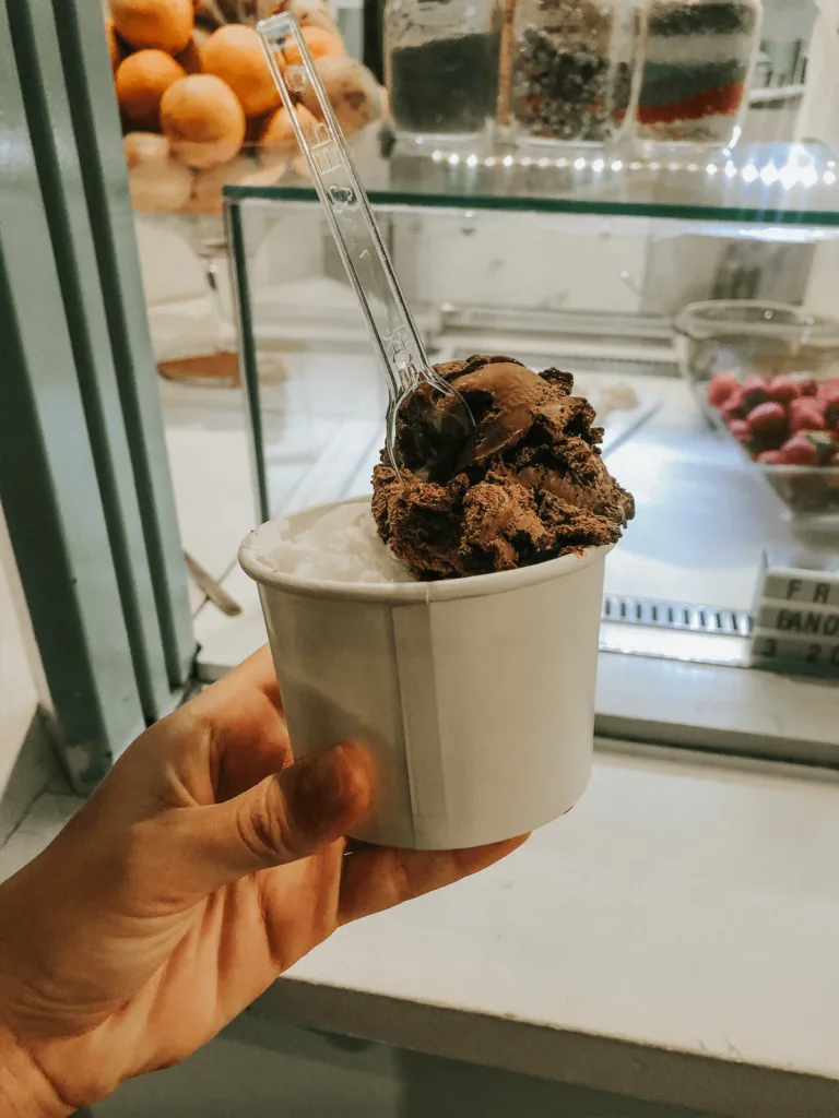 fullSPOON vegan chocolate and vanilla ice cream