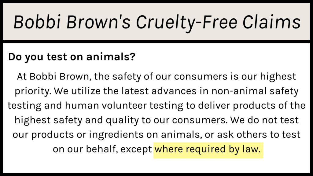 Bobbi Brown's Cruelty-Free Claims