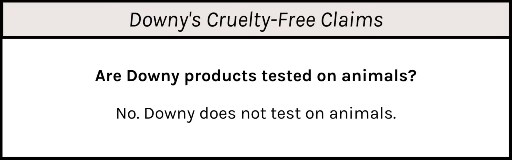 Downy's Cruelty-Free Claims